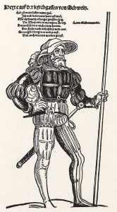 Erhard Schoen: "Reisläufer mit Katzbalger", 1535